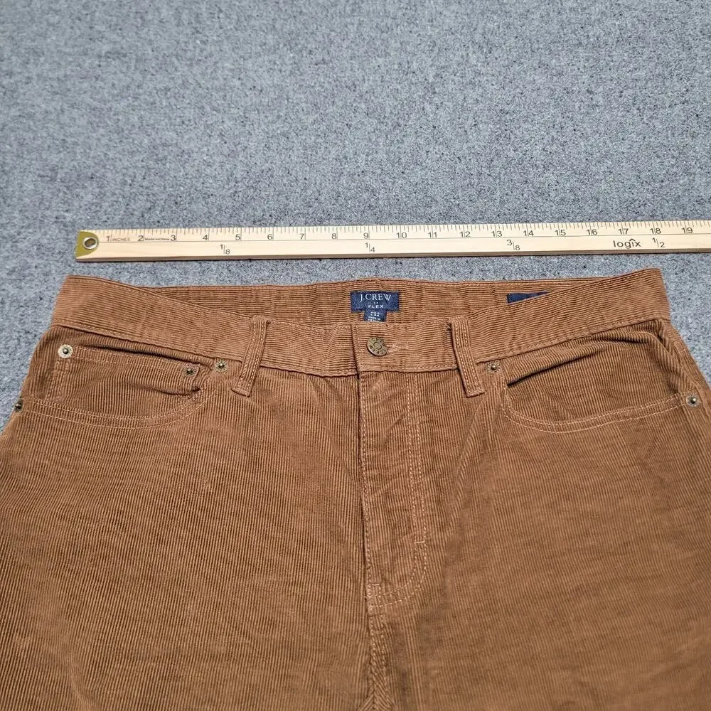 J Crew Pants Mens 34x34 Golden Brown Flex Slim Corduroy Jeans Stretch Preppy